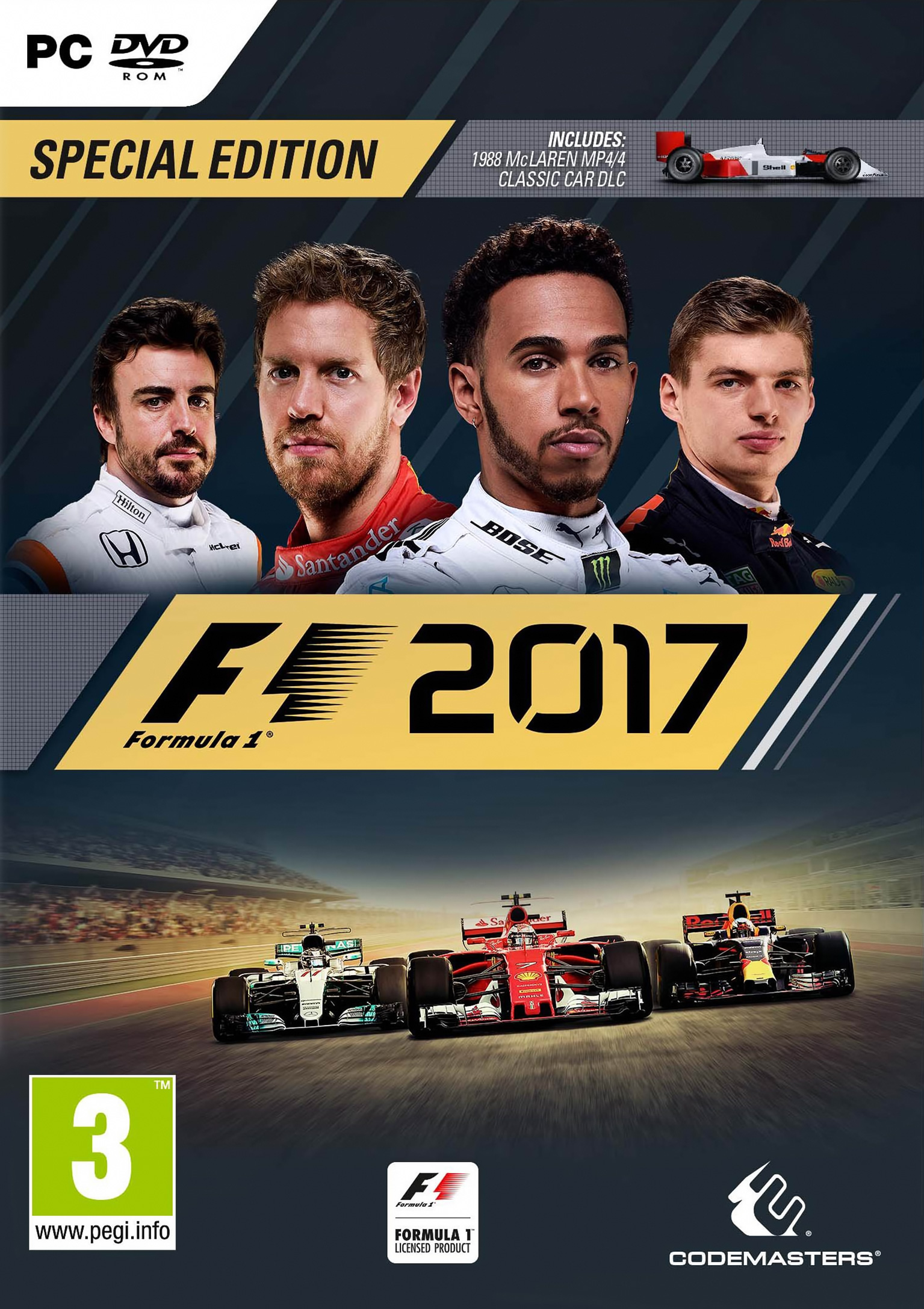 F1 2017 - pedn DVD obal