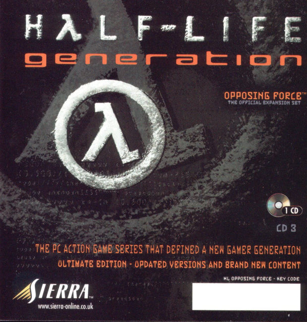 Half-Life: Generation - pedn CD obal