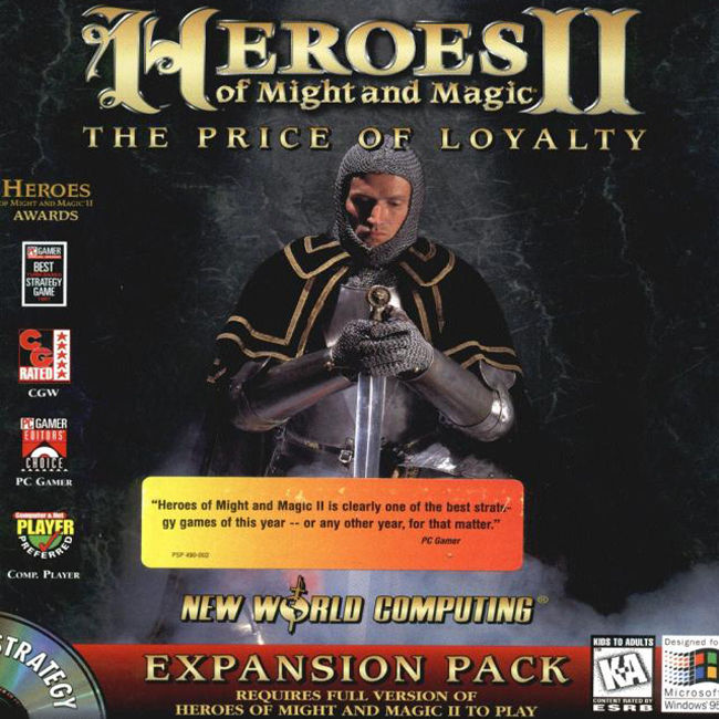 Heroes of Might & Magic 2: The Price of Loyality - pedn CD obal
