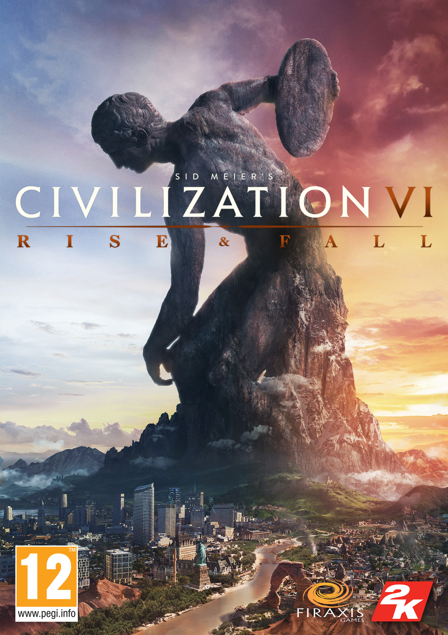 Civilization VI: Rise and Fall - pedn DVD obal
