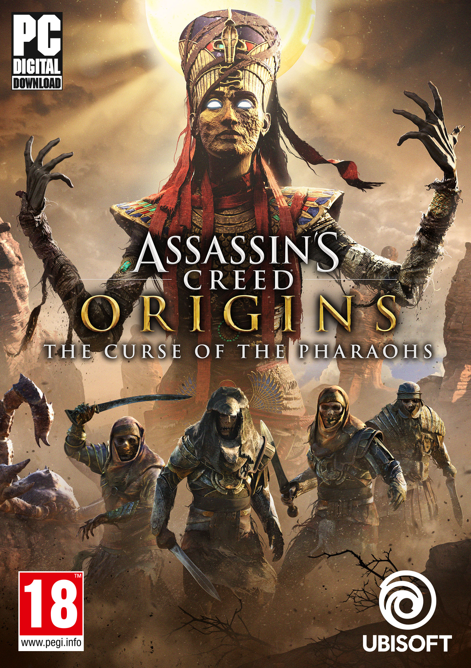 Assassin's Creed: Origins - The Curse of the Pharaohs - pedn DVD obal