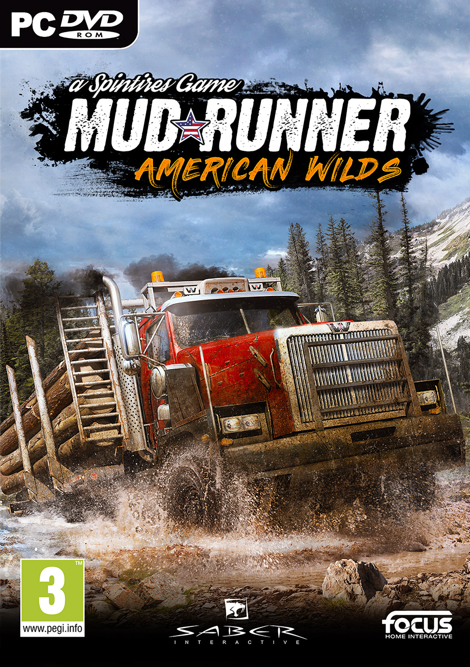 Spintires: MudRunner - American Wilds - pedn DVD obal
