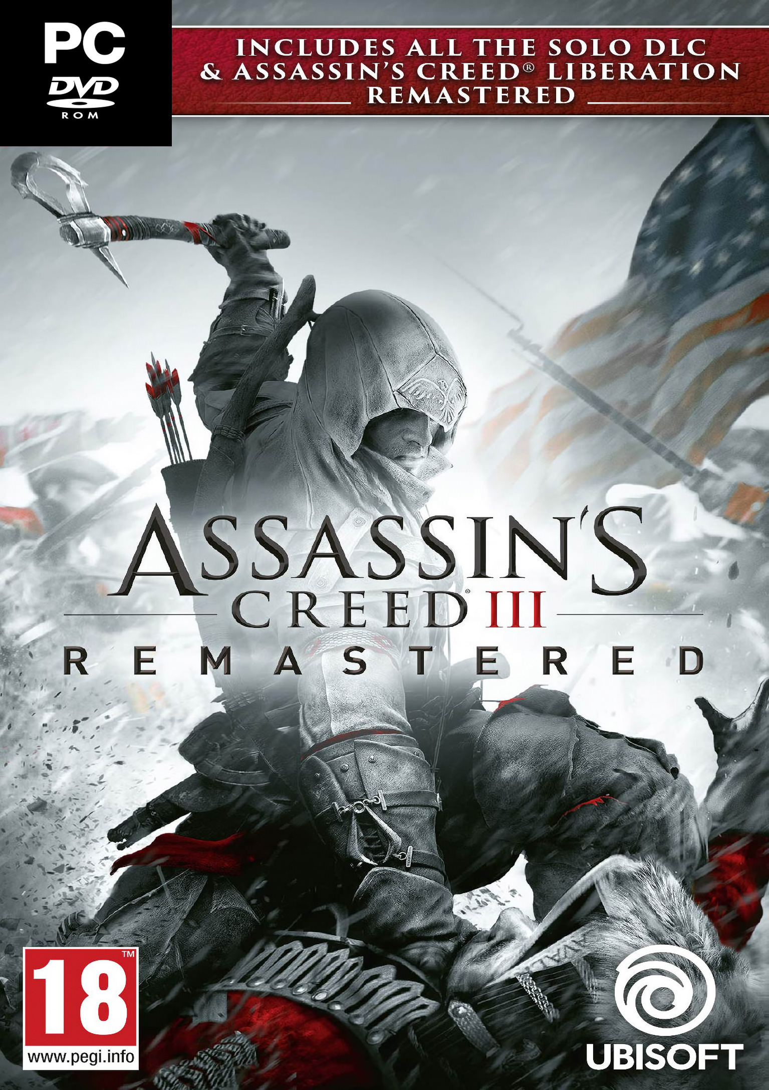 Assassin's Creed III Remastered - pedn DVD obal
