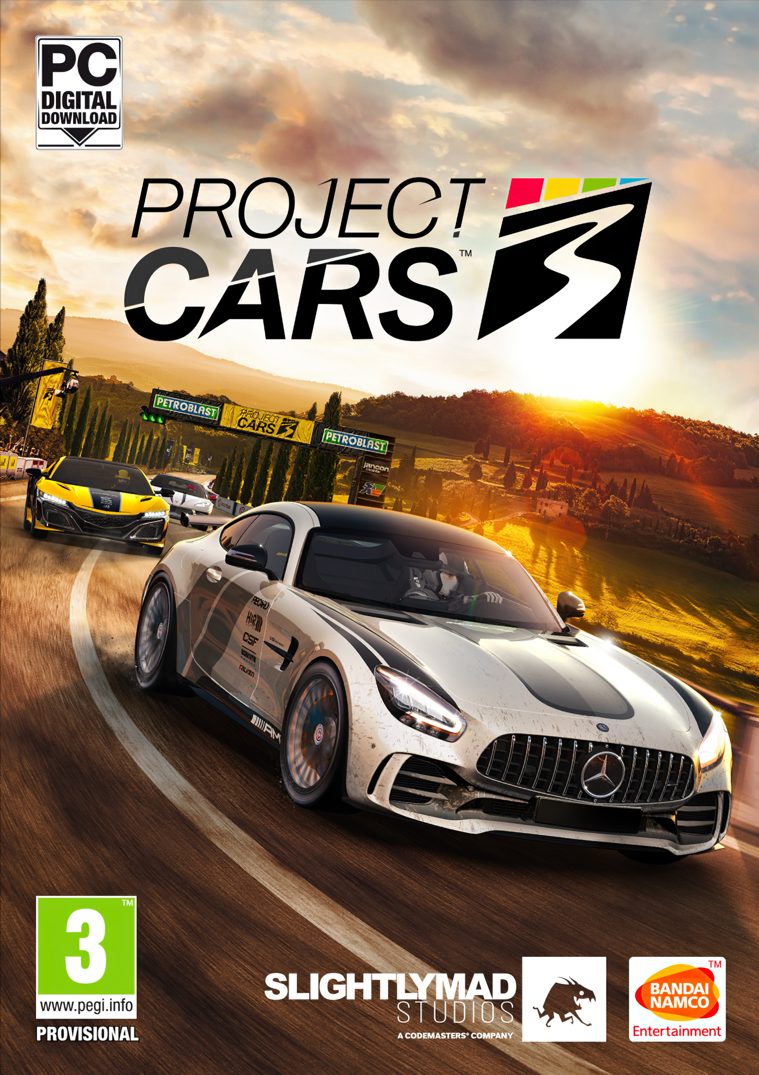Project CARS 3 - pedn DVD obal