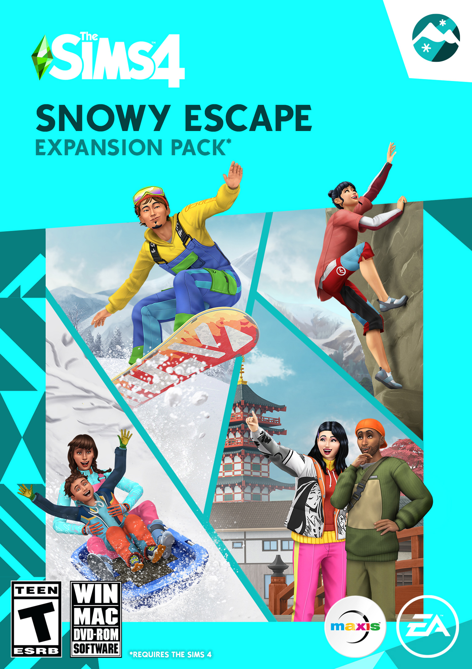 The Sims 4: Snowy Escape - pedn DVD obal