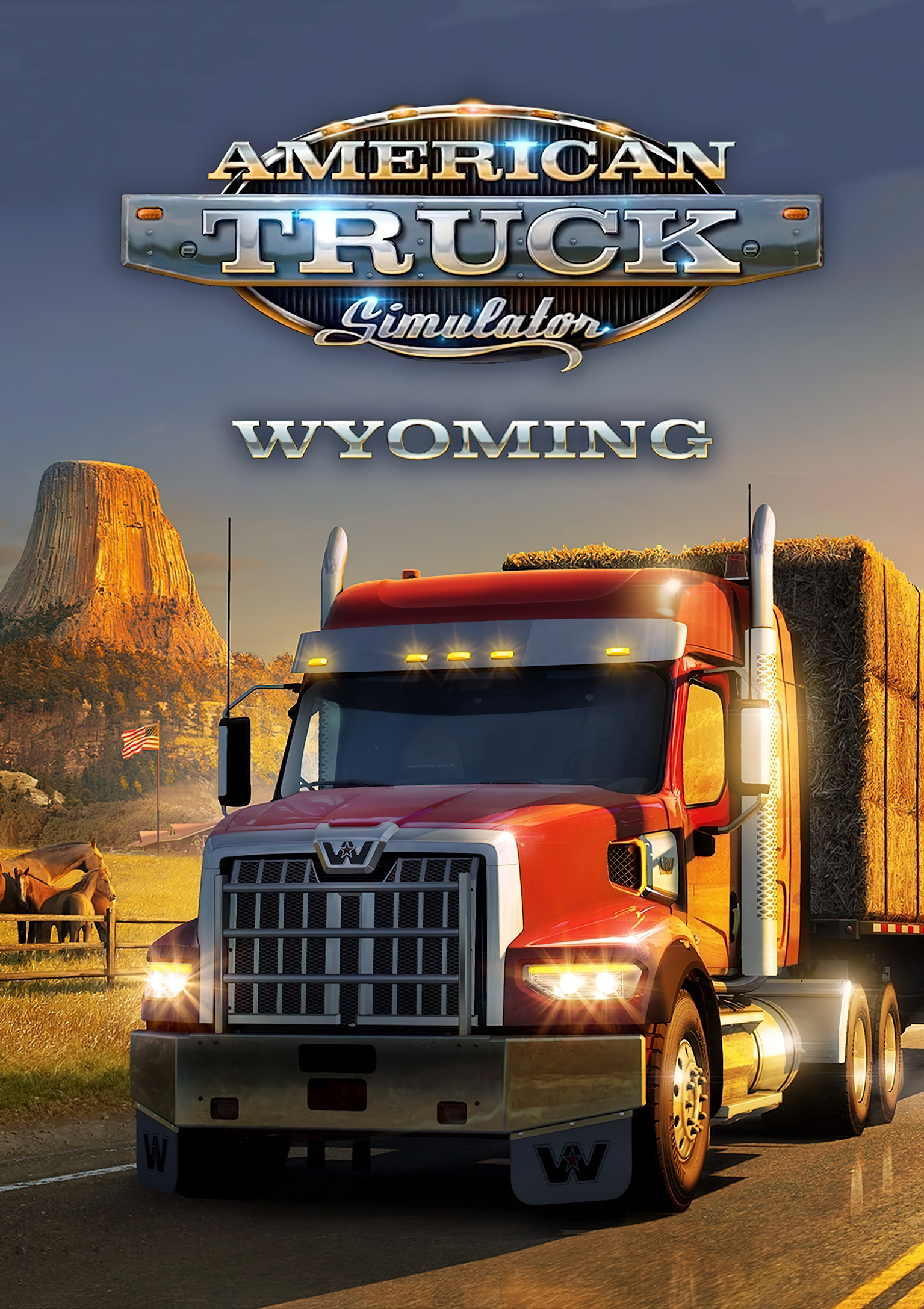 American Truck Simulator - Wyoming - pedn DVD obal