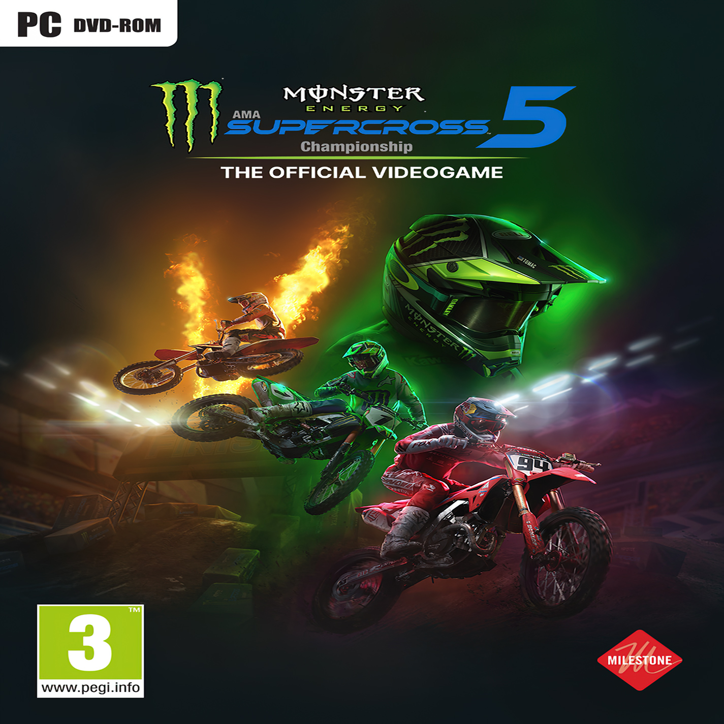 Monster Energy Supercross 5 - The Official Videogame - pedn CD obal