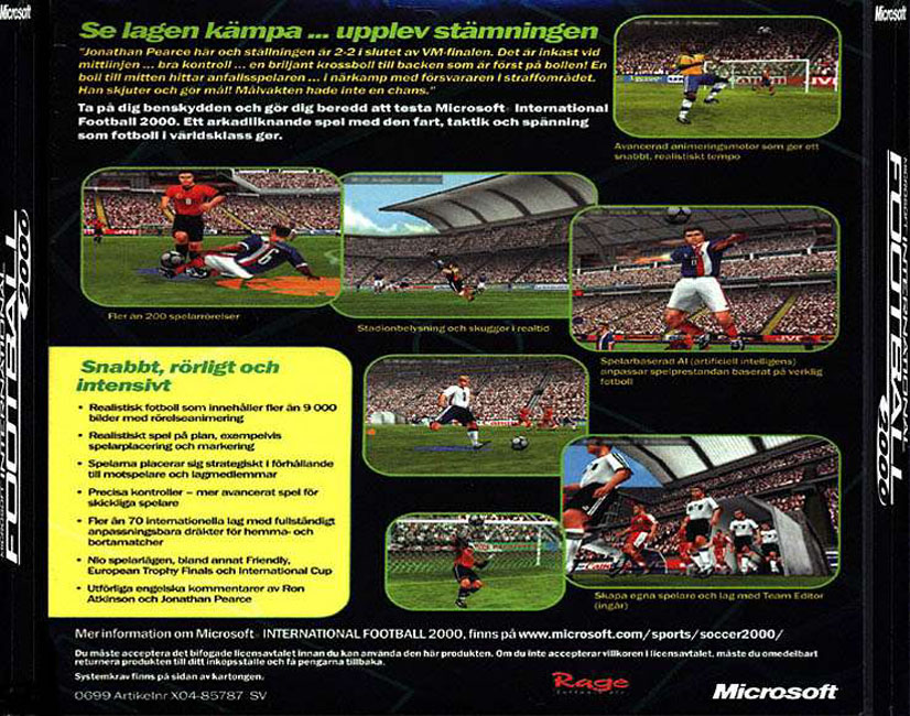 International Football 2000 - zadn CD obal