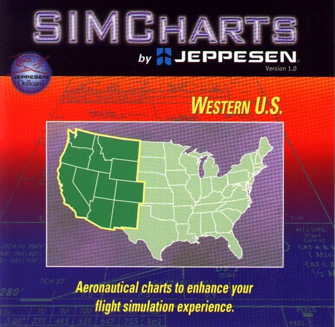 Jeppesen Charts For MS Flight Simulator 2000 & 2002: Western U.S. - pedn CD obal