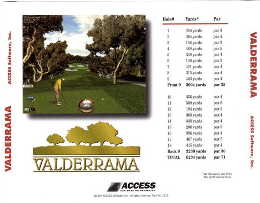 Links LS Championship Course - Valderrama - zadn CD obal