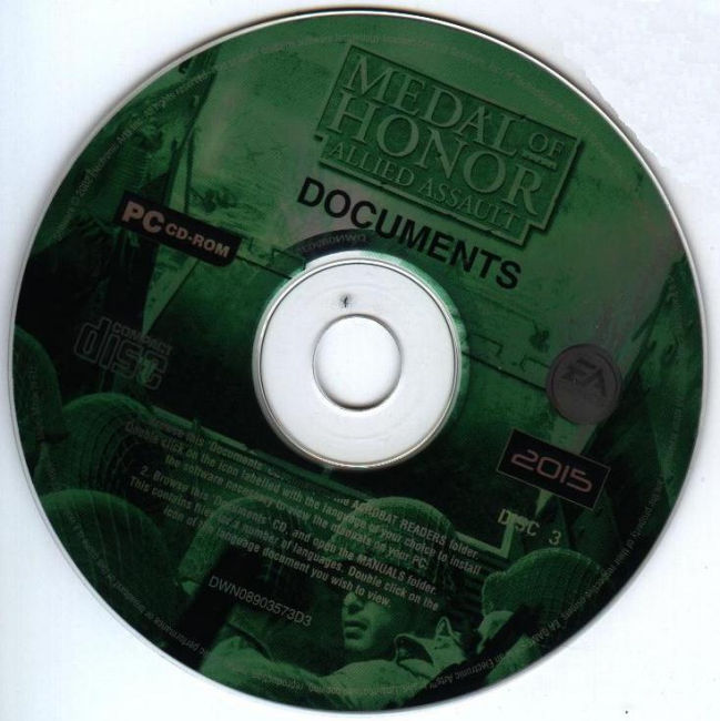 Medal of Honor: Allied Assault - CD obal 3