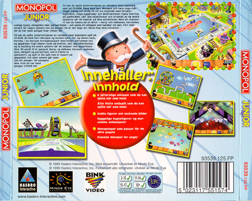 Monopol Junior - zadn CD obal