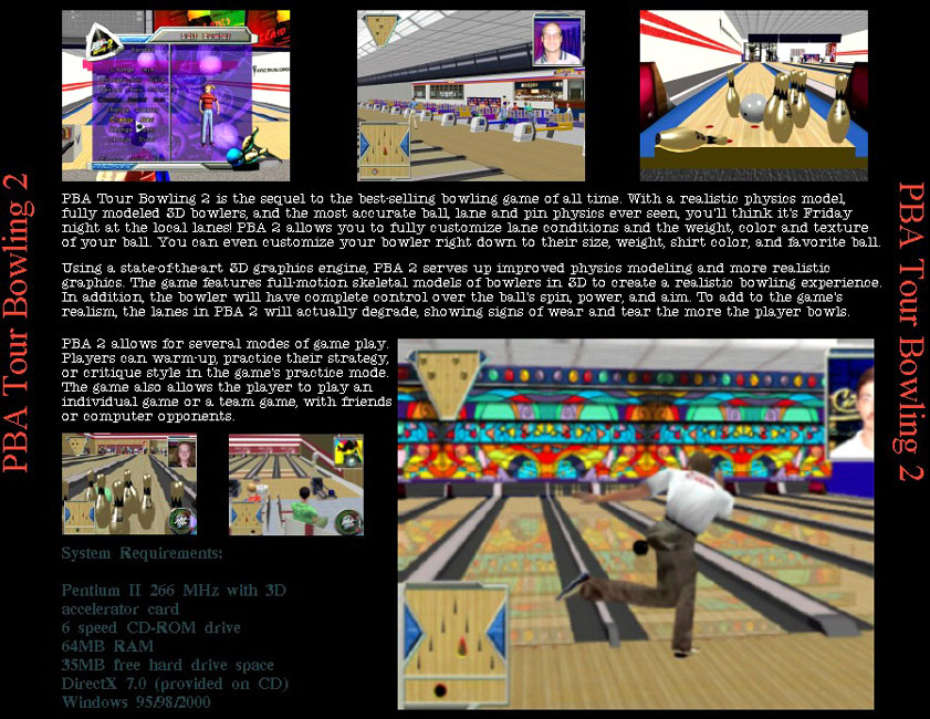 PBA Tour Bowling 2 - zadn CD obal