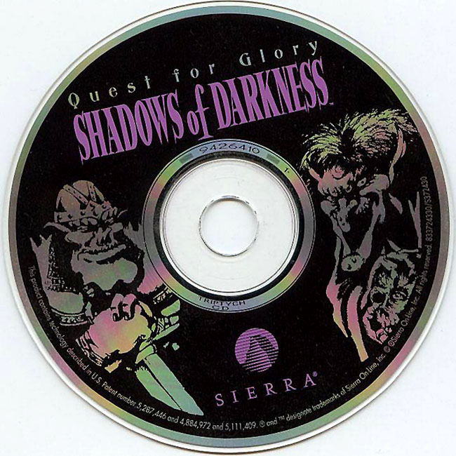 Quest for Glory 4: Shadows of Darkness - CD obal