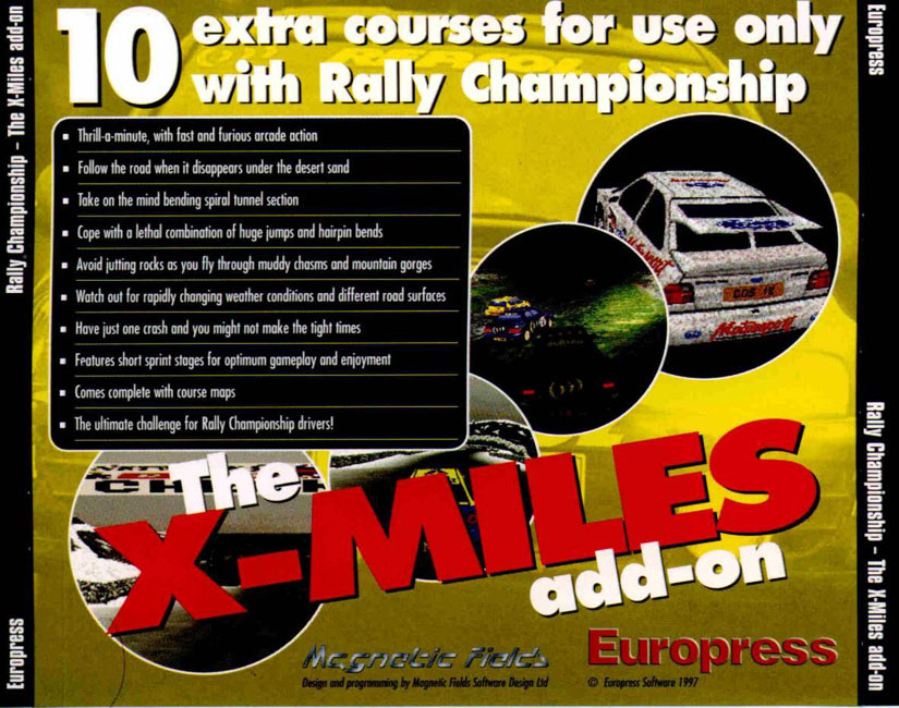 Rally Championship: The X-Miles add-on - zadn CD obal