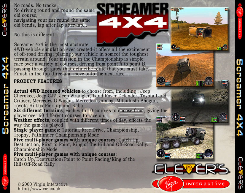 Screamer 4x4 - zadn CD obal