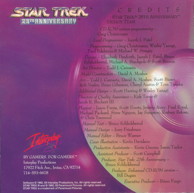 Star Trek: 25th Anniversary - pedn vnitn CD obal
