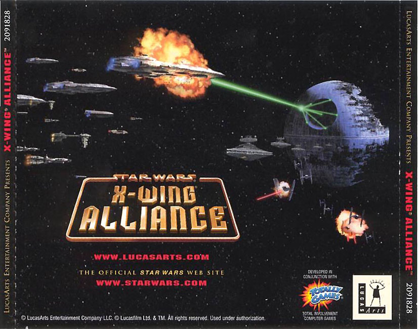 Star Wars: X-Wing Alliance - zadn CD obal