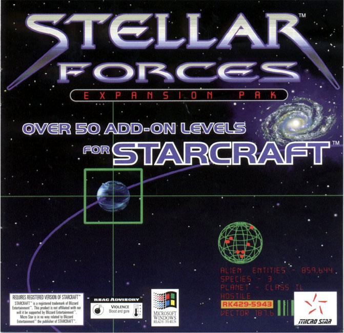 StarCraft: Stellar Forces - pedn CD obal