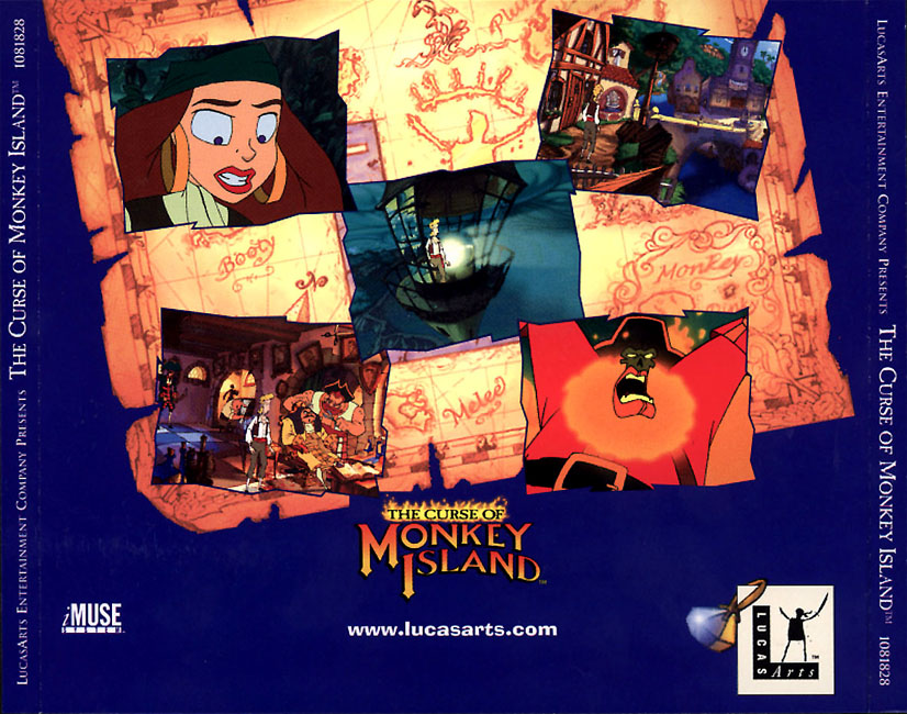 Monkey Island 3: The Curse of Monkey Island - zadn CD obal