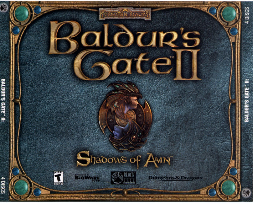 Baldur's Gate 2: Shadows of Amn - pedn CD obal