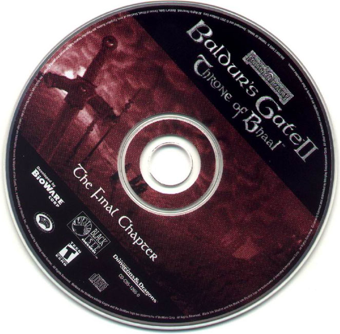 Baldur's Gate 2: Throne of Bhaal - CD obal