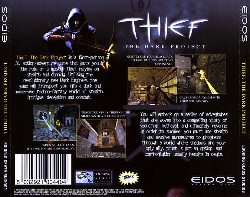 Thief: The Dark Project - zadn CD obal