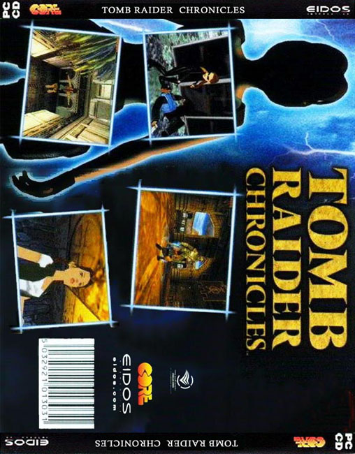 Tomb Raider 5: Chronicles - zadn CD obal
