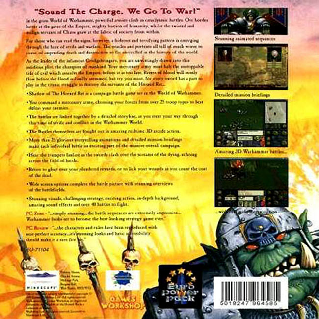 Warhammer: Shadow of the Horned Rat - pedn vnitn CD obal