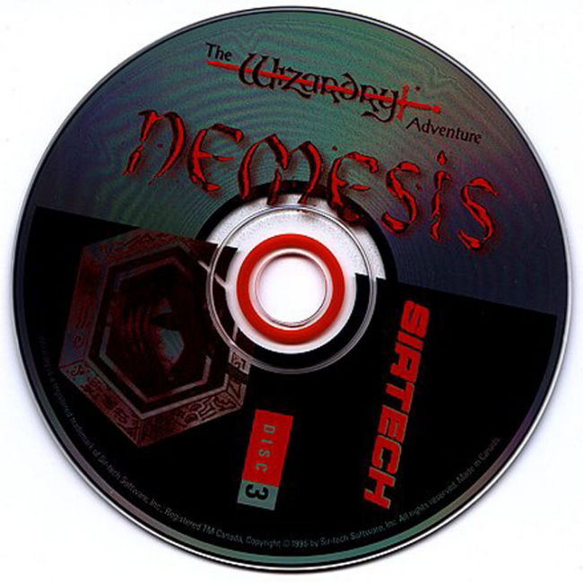 Nemesis: The Wizardry Adventure - CD obal 3