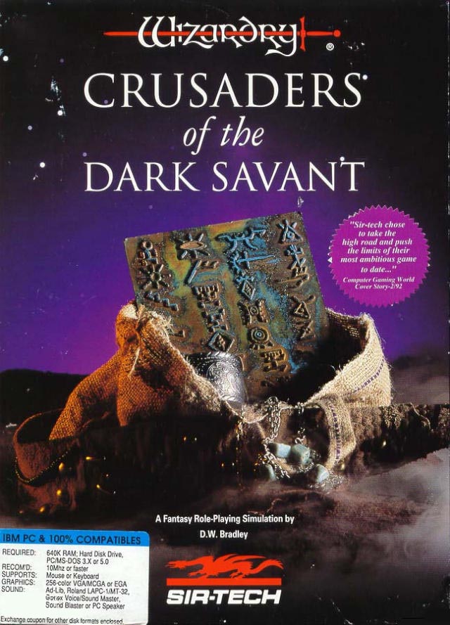 Wizardry VII: Crusaders of the Dark Savant - pedn CD obal