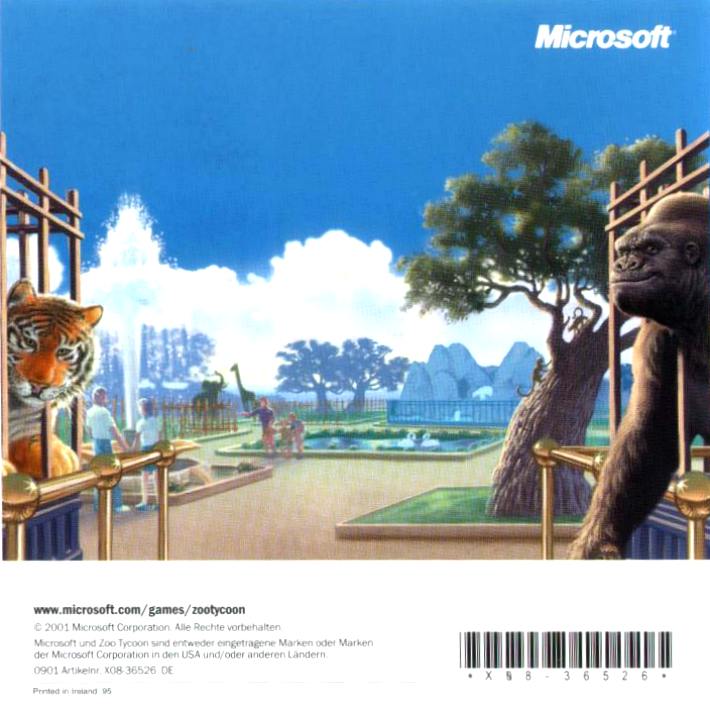 Zoo Tycoon - pedn vnitn CD obal