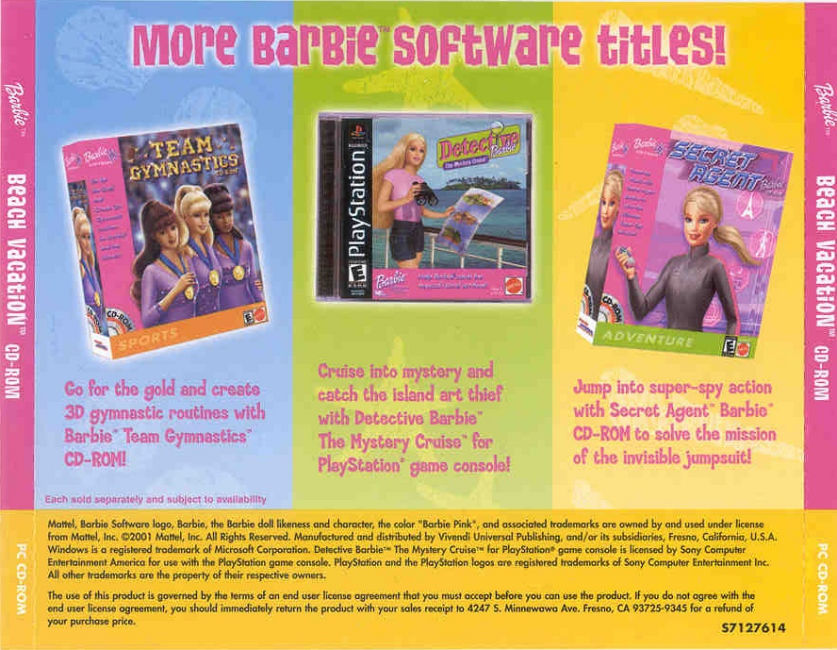 Barbie Beach Vacation - zadn CD obal