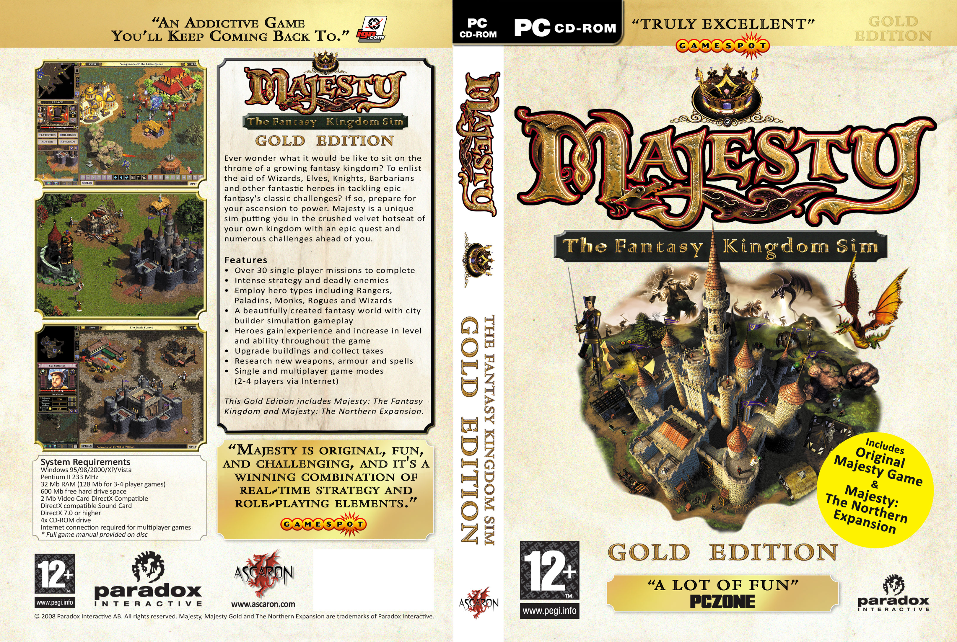 Majesty: The Fantasy Kingdom Sim - Gold Edition - DVD obal
