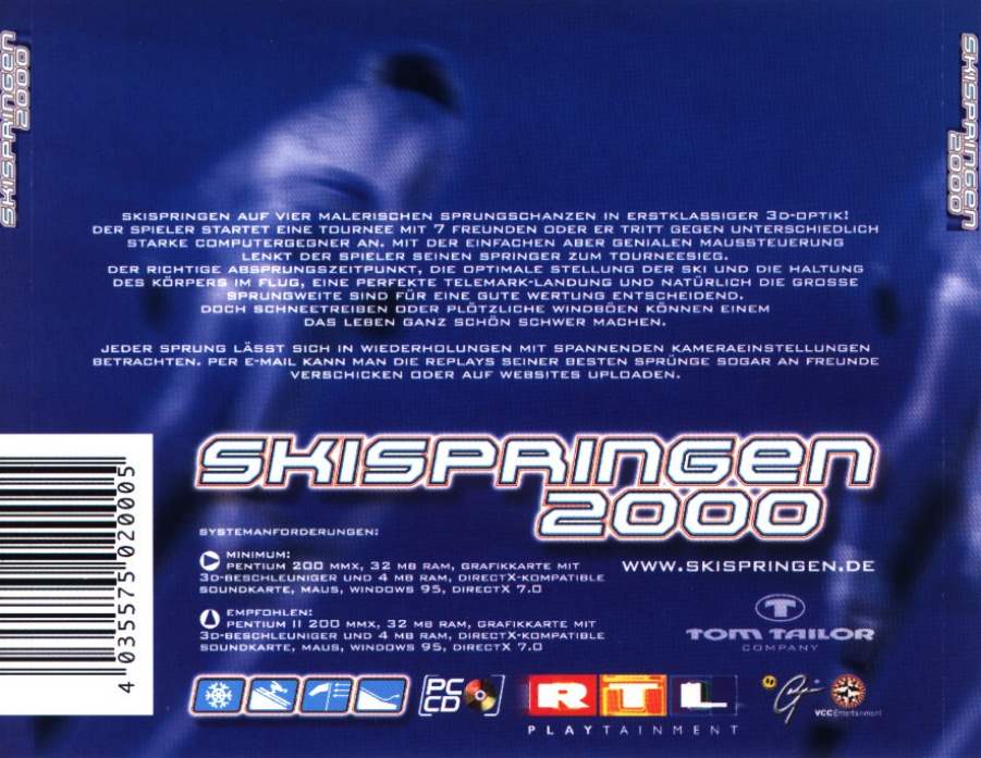 RTL Ski Springen 2000 - zadn CD obal