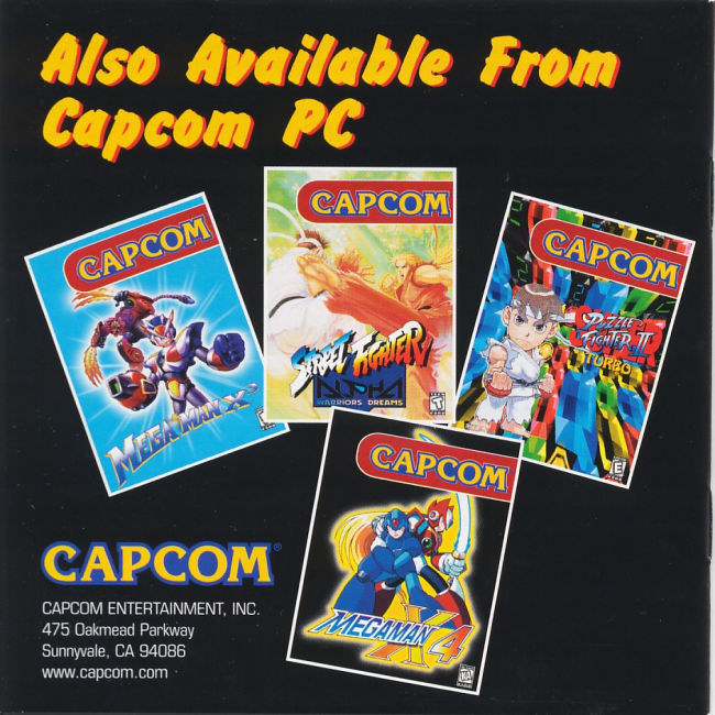Street Fighter Alpha 2 - pedn vnitn CD obal