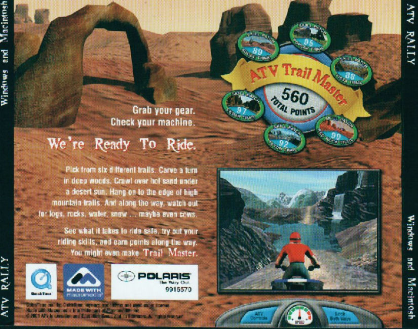 ATV Rally - zadn CD obal