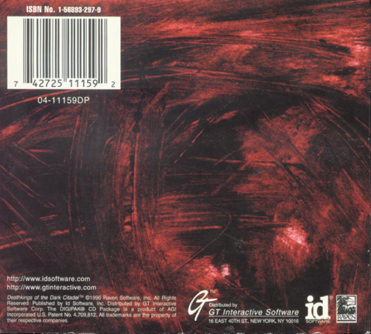 Hexen: Deathkings of the Dark Citadel - zadn CD obal