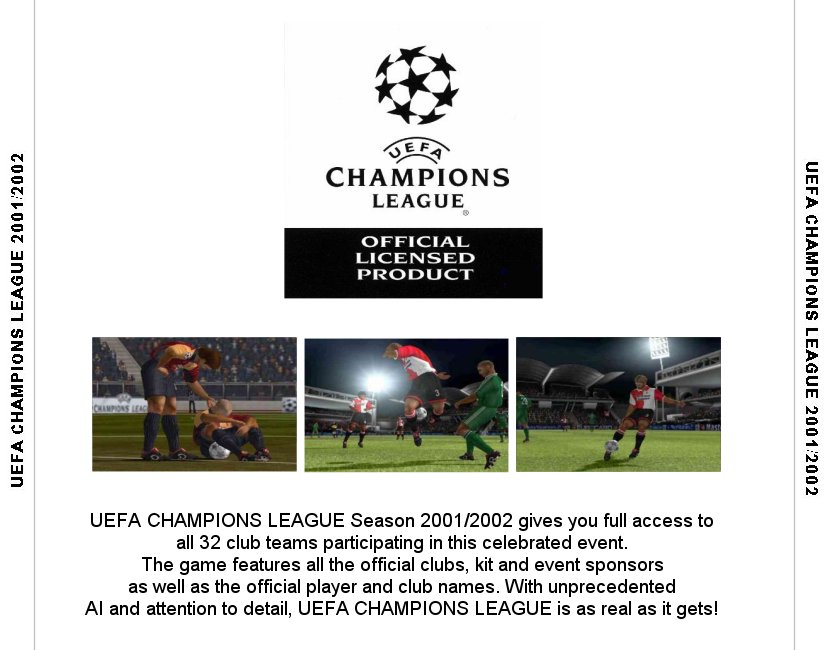 UEFA Champions League 2001-2002 - zadn CD obal