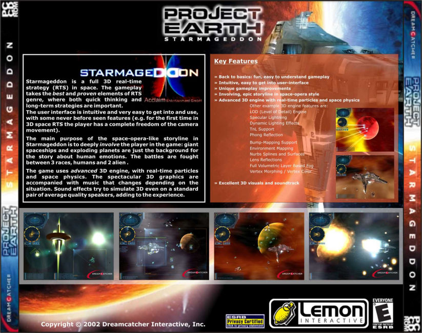 Project Earth: Starmageddon - zadn CD obal
