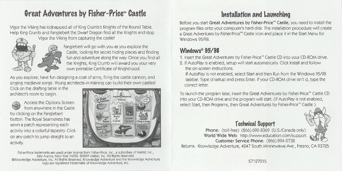 Fisher Price: Great Adventures: Castle - pedn vnitn CD obal