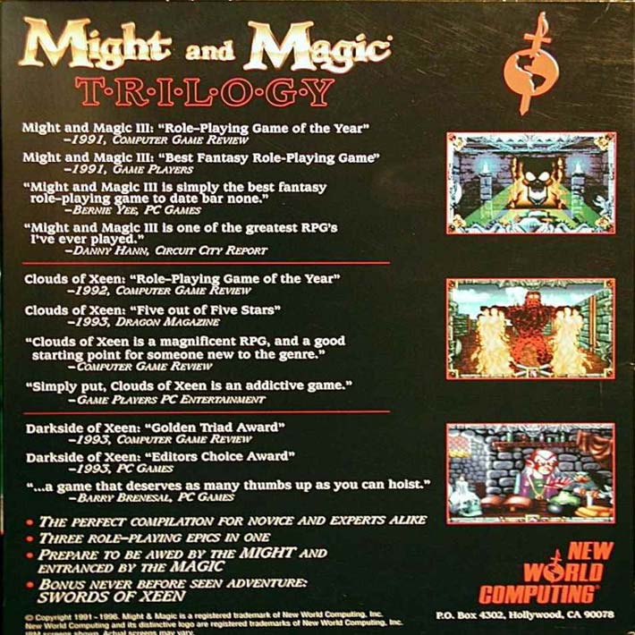 Might & Magic: Trilogy - pedn vnitn CD obal