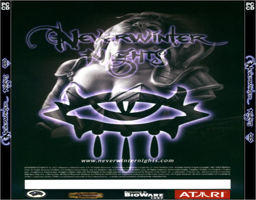 Neverwinter Nights - zadn CD obal 2