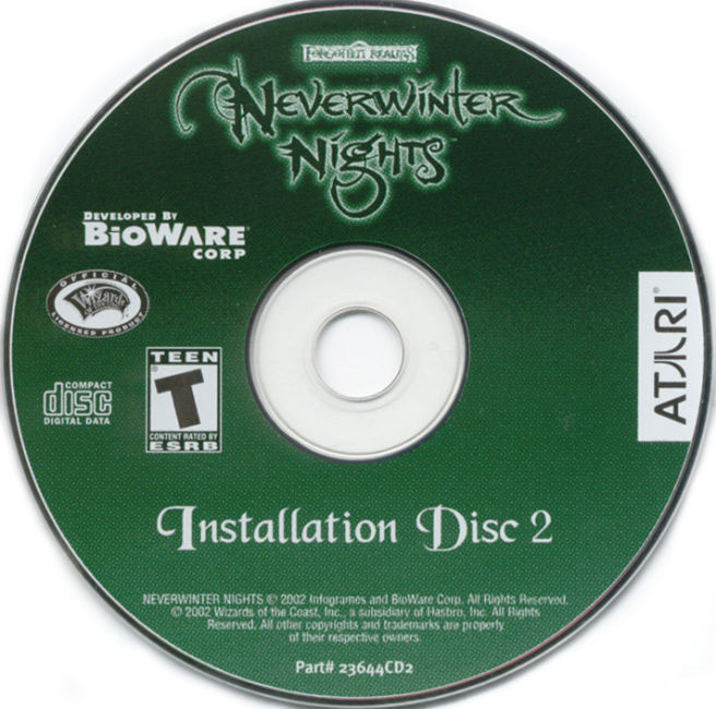 Neverwinter Nights - CD obal 2