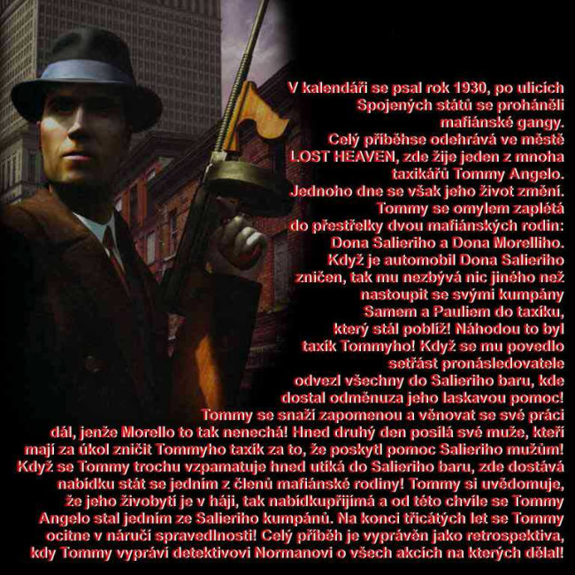 Mafia: The City of Lost Heaven - přední vnitřní CD obal