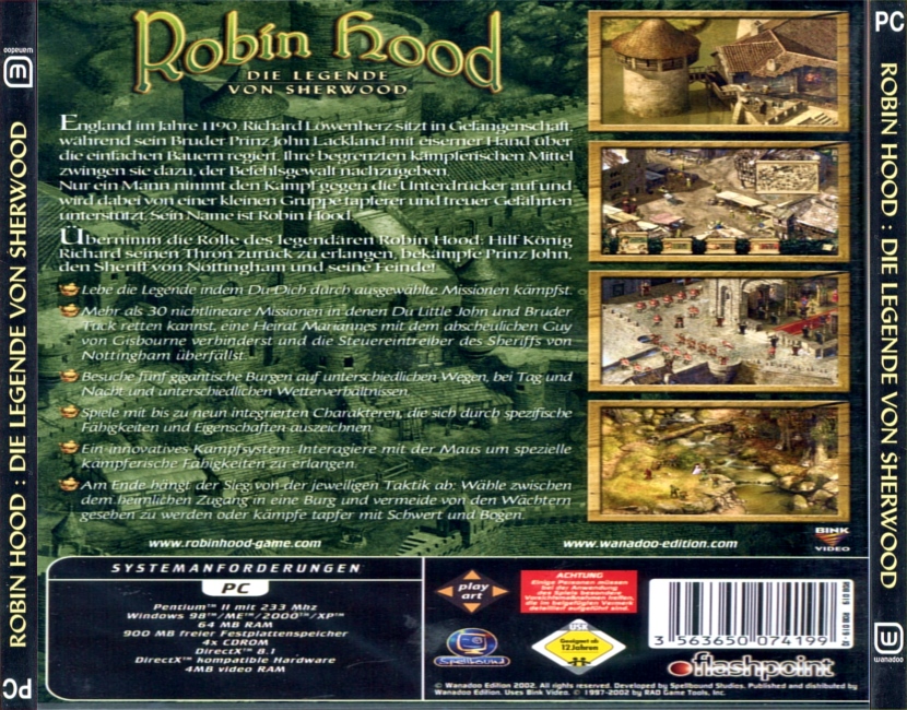Robin Hood: The Legend of Sherwood - zadn CD obal