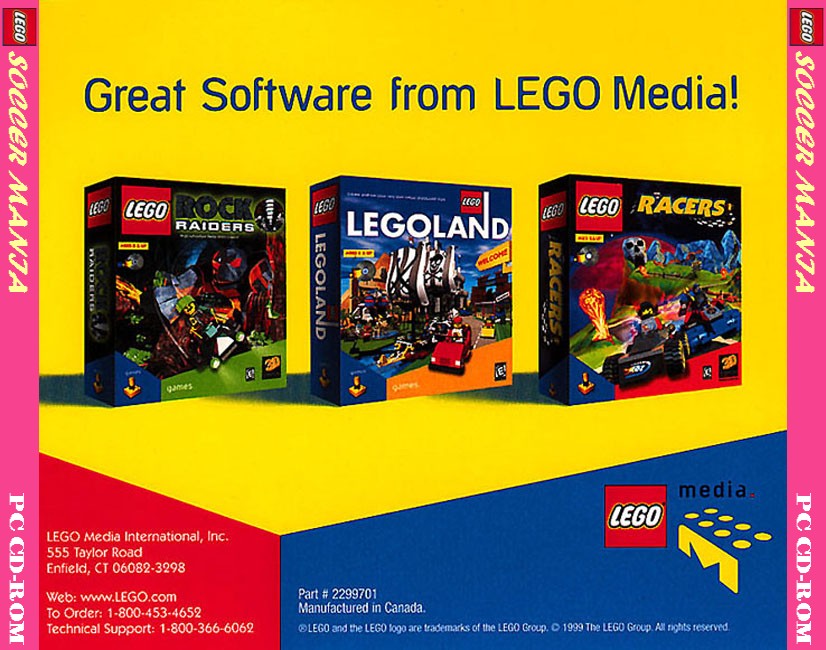 Lego Soccer Mania - zadn CD obal