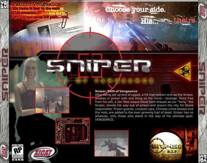 Sniper: Path of Vengeance - zadn CD obal