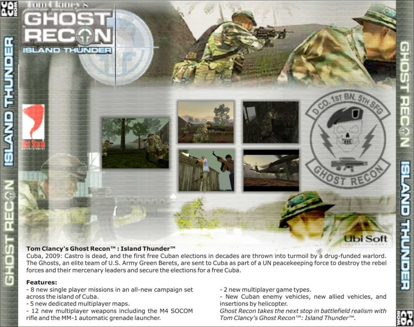 Ghost Recon: Island Thunder - zadn CD obal