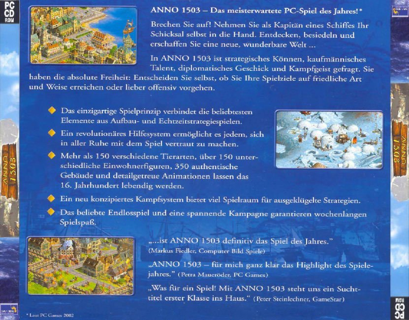 Anno 1503: The New World - zadn CD obal